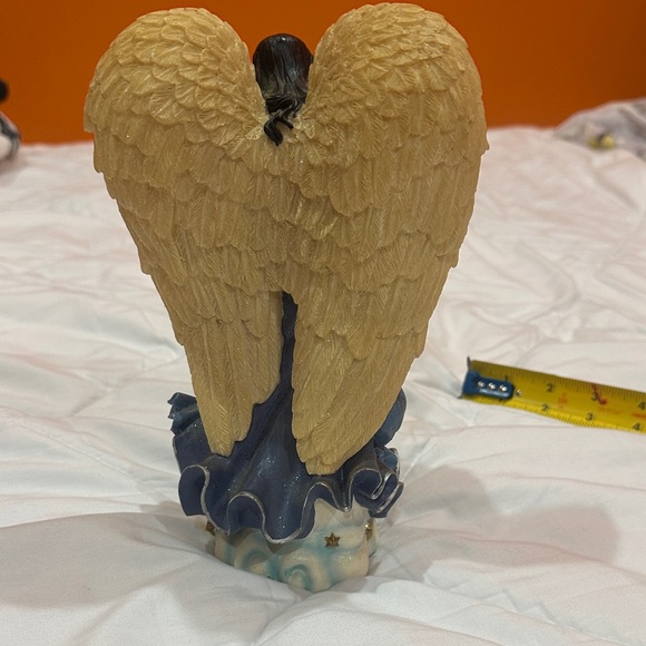 Angel Figurine with Blue and Cream Robe - Picture 6 of 7